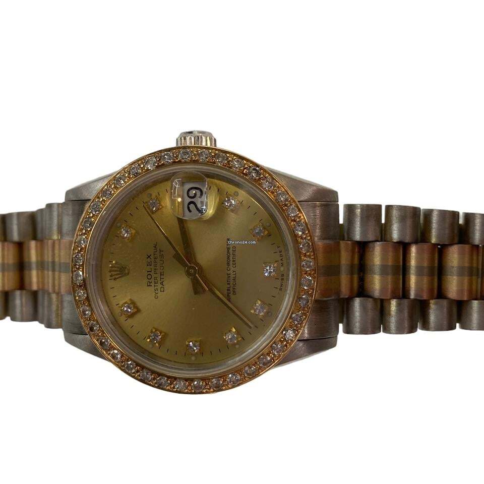 Rolex Datejust Automatic Women's Watch White Gold Case With Strap Authentic Luxury Timepiece