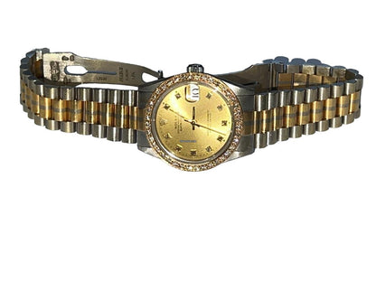 Rolex Datejust Automatic Women's Watch White Gold Case With Strap Authentic Luxury Timepiece