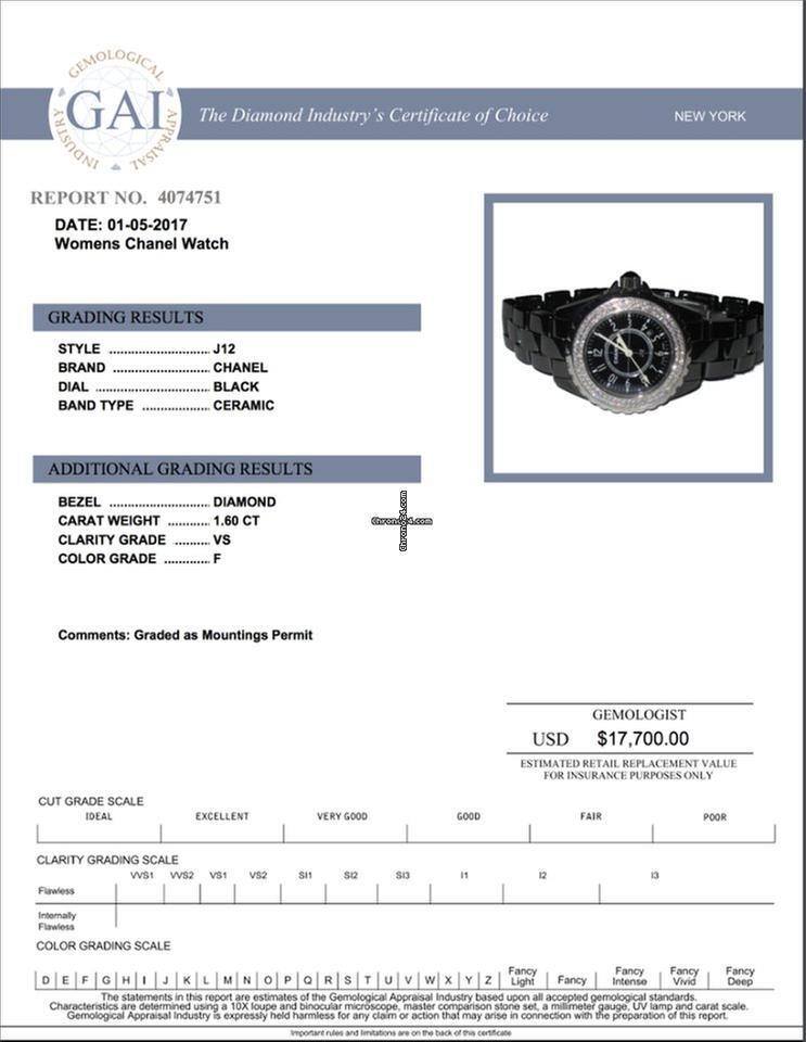 Chanel J12 Automatic Women's Watch With Ceramic Case and Strap Authentic Luxury Timepiece