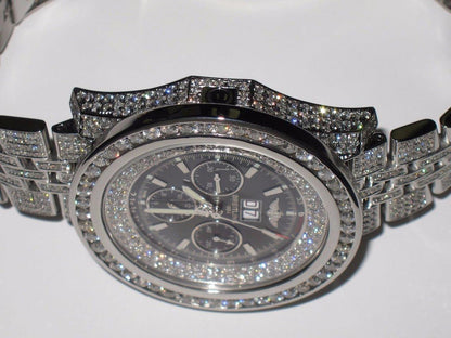 Breitling Bentley 6.75 Automatic Unisex Watch With Steel Case and Strap Authentic Luxury Timepiece