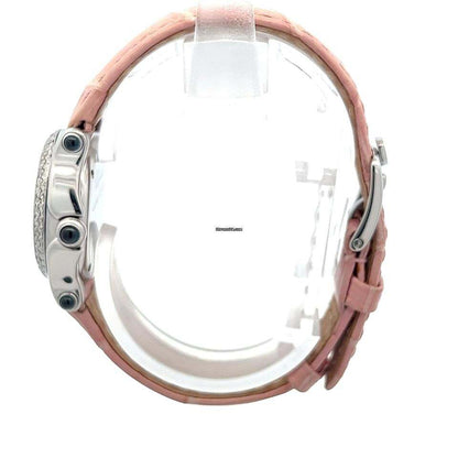 Chopard Happy Sport Quartz Women's Watch Steel Case With Leather Strap Authentic Luxury Timepiece