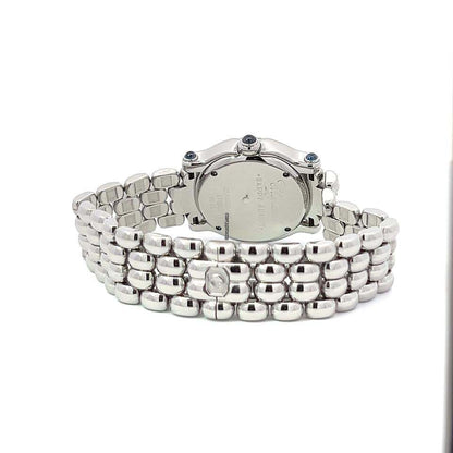 Chopard Happy Sport Quartz Women's Watch With Steel Case and Strap Authentic Luxury Timepiece