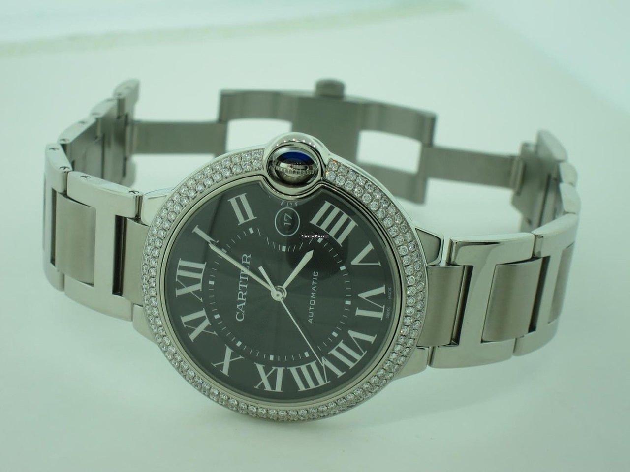 Cartier Ballon Bleu 42mm Automatic Men's Watch With Steel Case and Strap Authentic Luxury Timepiece