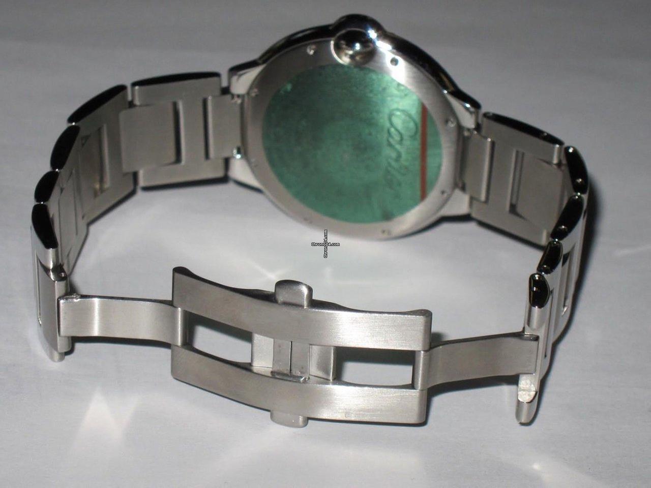 Cartier Ballon Bleu 42mm Automatic Men's Watch With Steel Case and Strap Authentic Luxury Timepiece