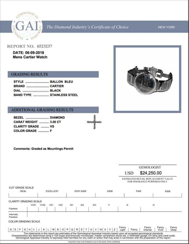 Cartier Ballon Bleu 42mm Automatic Men's Watch With Steel Case and Strap Authentic Luxury Timepiece