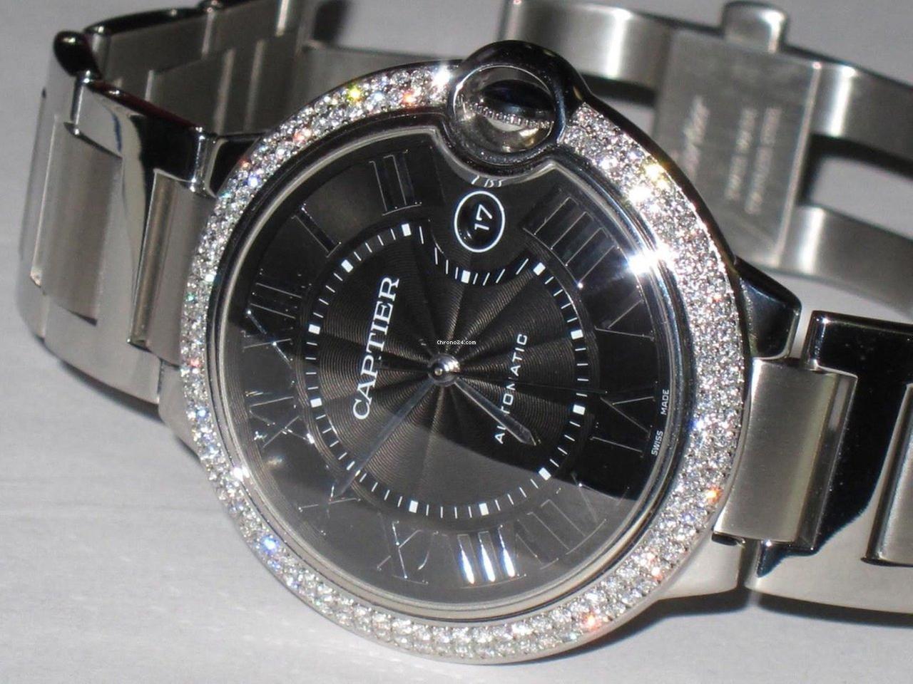 Cartier Ballon Bleu 42mm Automatic Men's Watch With Steel Case and Strap Authentic Luxury Timepiece