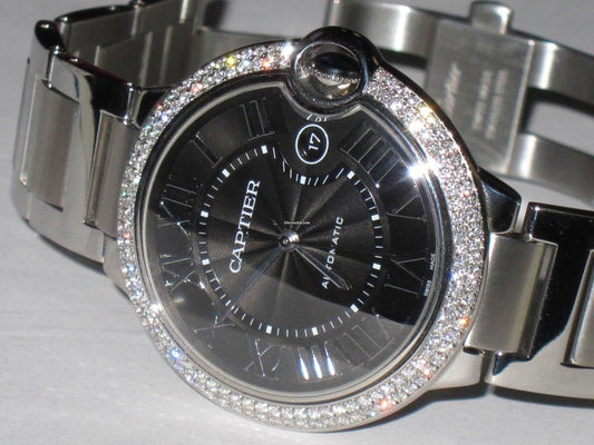 Cartier Ballon Bleu 42mm Automatic Men's Watch With Steel Case and Strap Authentic Luxury Timepiece