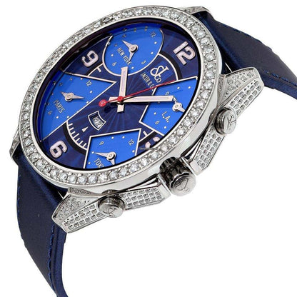 Jacob & Co. Quartz Men's Watch Steel Case With Leather Strap Authentic Luxury Timepiece