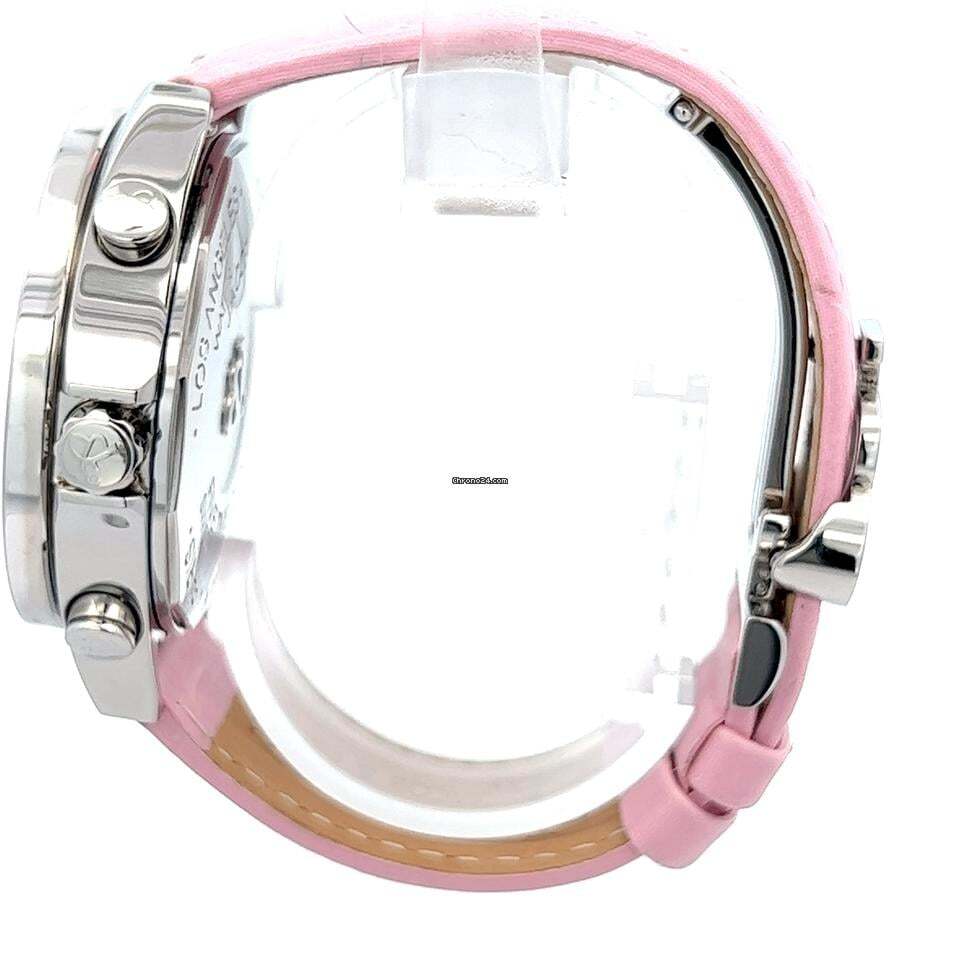 Jacob & Co. Five Time Zone Quartz Women's Watch Steel Case With Leather Strap Authentic Luxury Timepiece