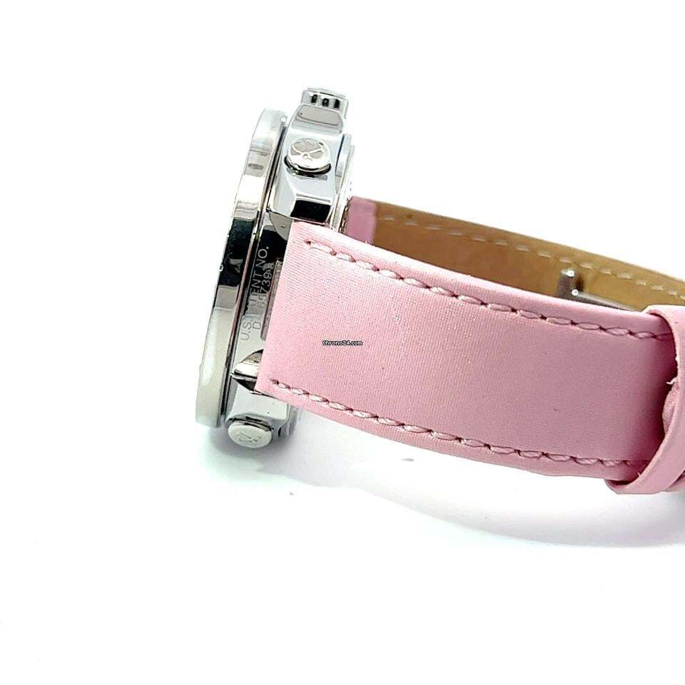 Jacob & Co. Five Time Zone Quartz Women's Watch Steel Case With Leather Strap Authentic Luxury Timepiece