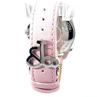 Jacob & Co. Five Time Zone Quartz Women's Watch Steel Case With Leather Strap Authentic Luxury Timepiece