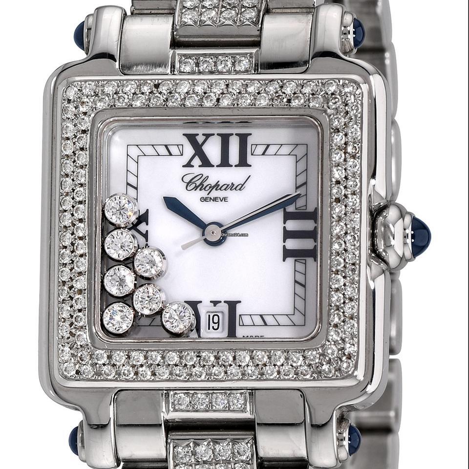 Chopard Happy Sport Quartz Women's Watch With Steel Case and Strap Authentic Luxury Timepiece