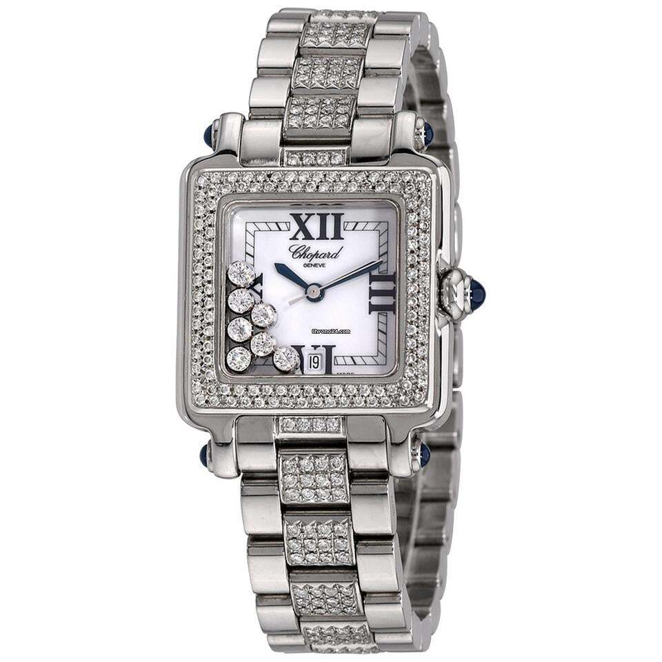 Chopard Happy Sport Quartz Women's Watch With Steel Case and Strap Authentic Luxury Timepiece