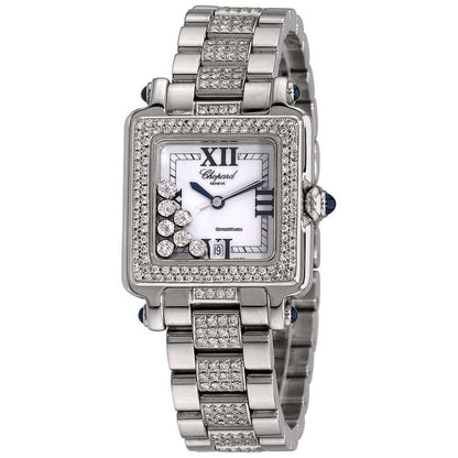 Chopard Happy Sport Quartz Women's Watch With Steel Case and Strap Authentic Luxury Timepiece