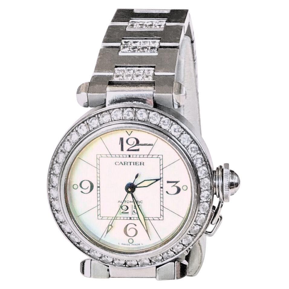 Cartier Pasha C Automatic Women's Watch With Steel Case and Strap Authentic Luxury Timepiece