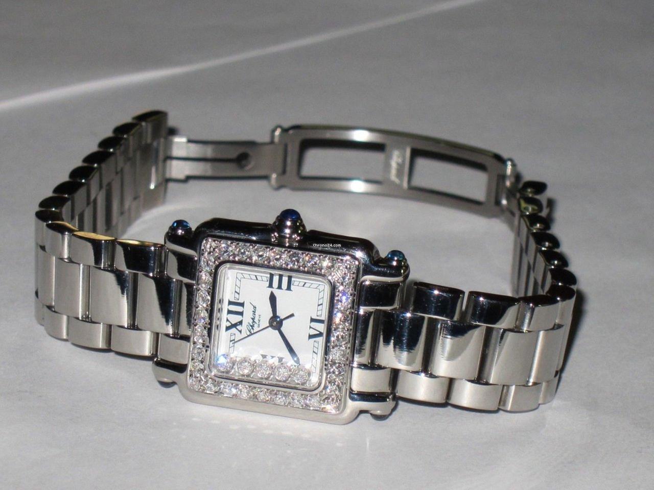 Chopard Happy Sport Quartz Women's Watch With Steel Case and Strap Authentic Luxury Timepiece