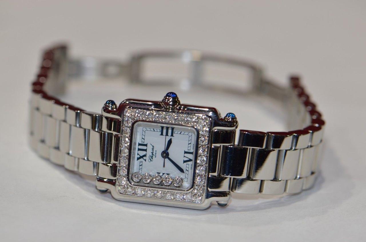 Chopard Happy Sport Quartz Women's Watch With Steel Case and Strap Authentic Luxury Timepiece