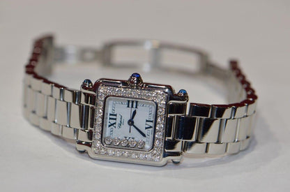 Chopard Happy Sport Quartz Women's Watch With Steel Case and Strap Authentic Luxury Timepiece