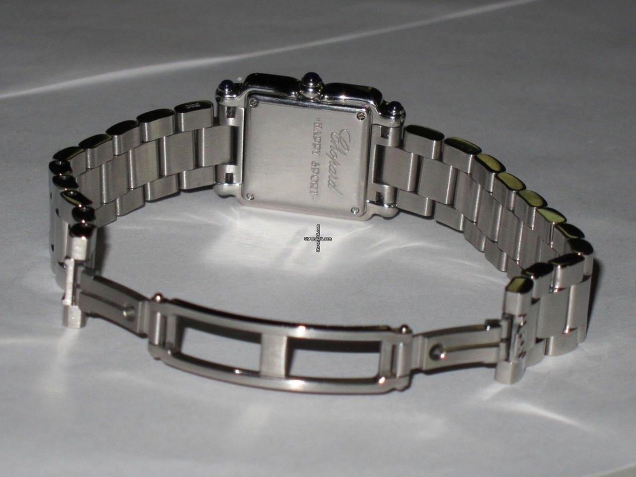 Chopard Happy Sport Quartz Women's Watch With Steel Case and Strap Authentic Luxury Timepiece