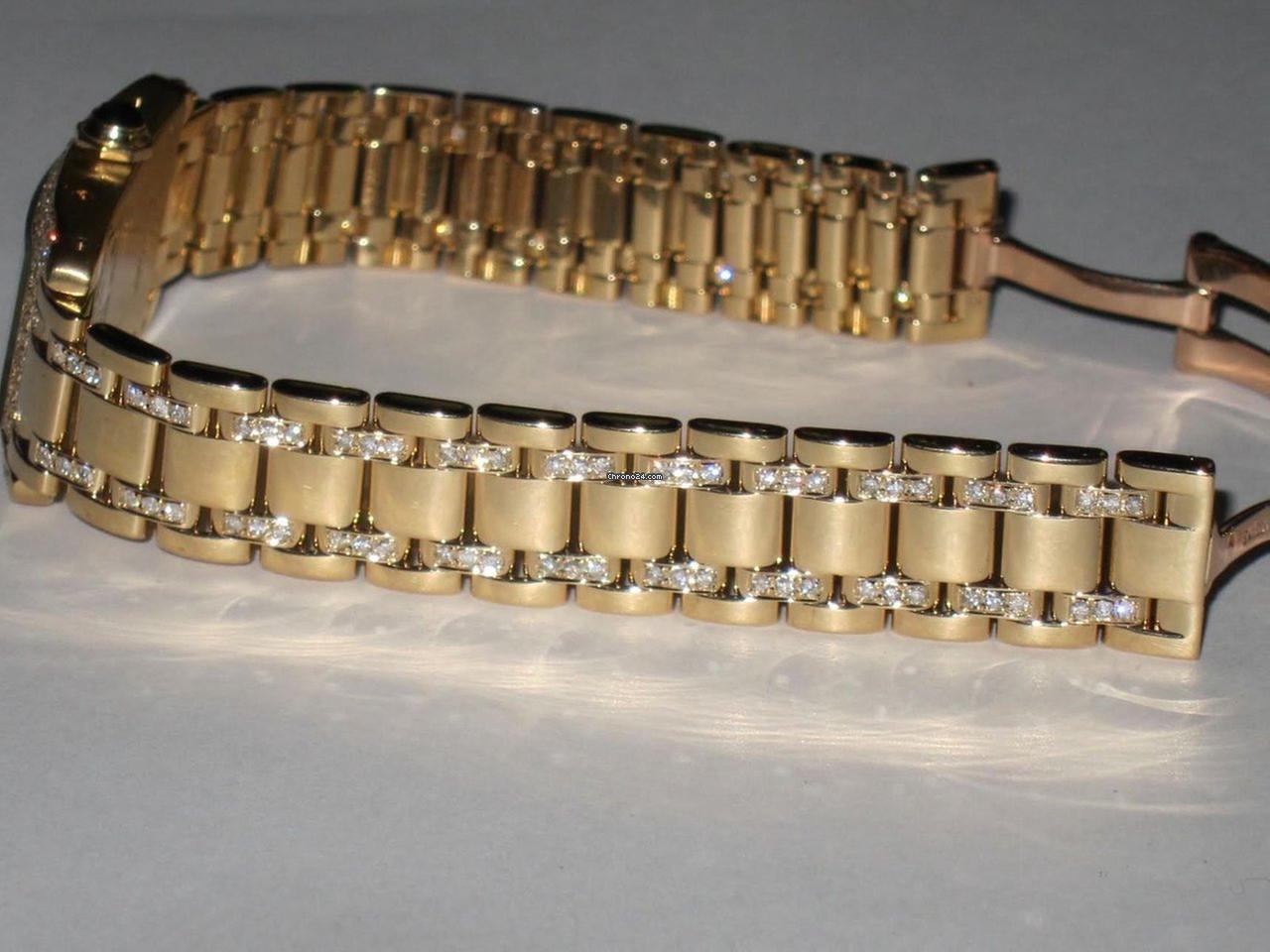 Cartier Tank Américaine Quartz Women's Watch With Yellow Gold Case and Strap Authentic Luxury Timepiece