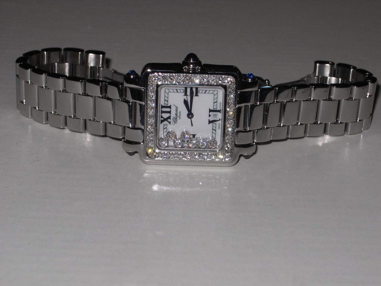 Chopard Happy Sport Quartz Women's Watch With Steel Case and Strap Authentic Luxury Timepiece