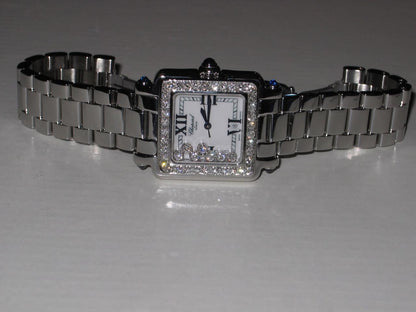 Chopard Happy Sport Quartz Women's Watch With Steel Case and Strap Authentic Luxury Timepiece