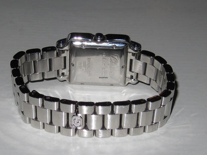 Chopard Happy Sport Quartz Women's Watch With Steel Case and Strap Authentic Luxury Timepiece