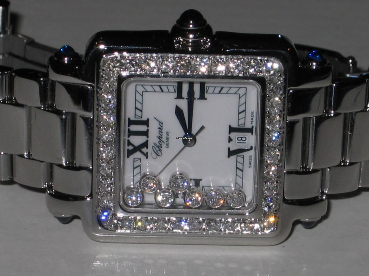 Chopard Happy Sport Quartz Women's Watch With Steel Case and Strap Authentic Luxury Timepiece