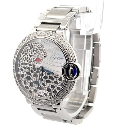 Cartier Panthère Quartz Women's Watch With Steel Case and Strap Authentic Luxury Timepiece