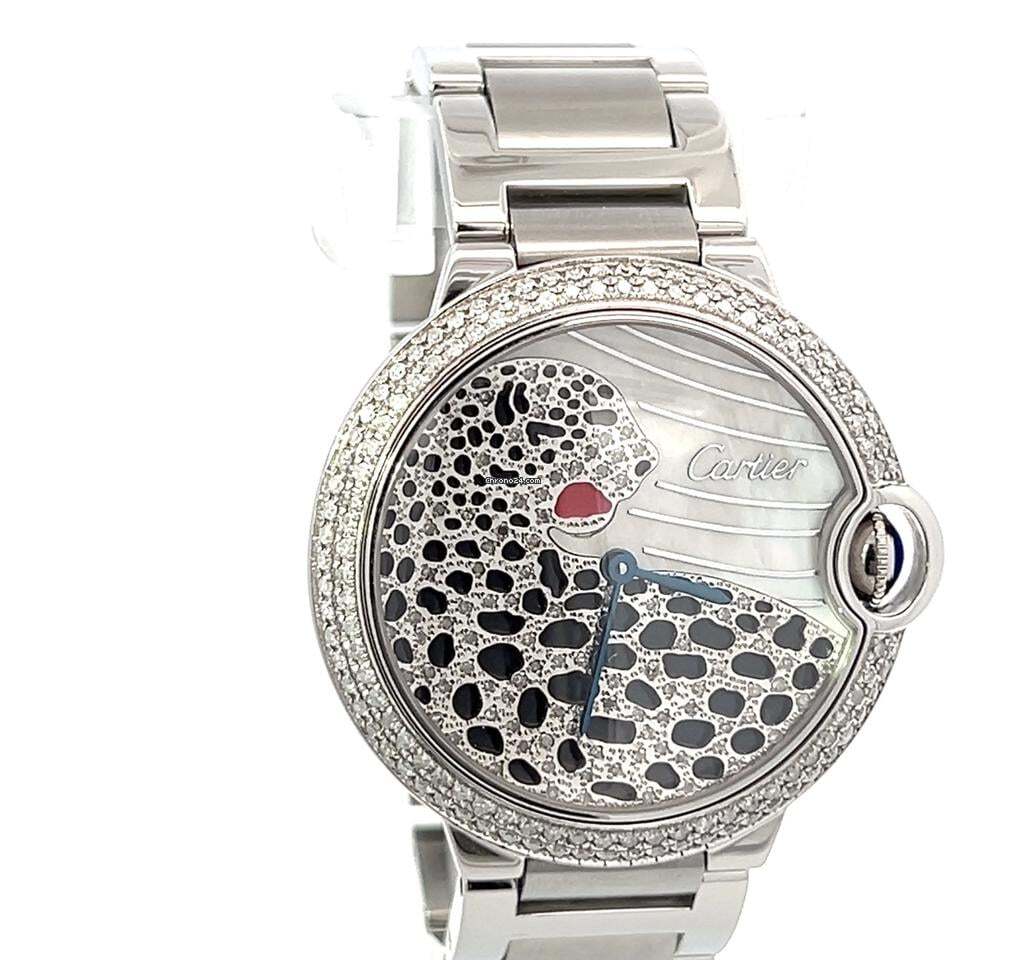 Cartier Panthère Quartz Women's Watch With Steel Case and Strap Authentic Luxury Timepiece