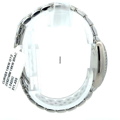 Franck Muller Quartz Women's Watch With White Gold Case and Strap Authentic Luxury Timepiece