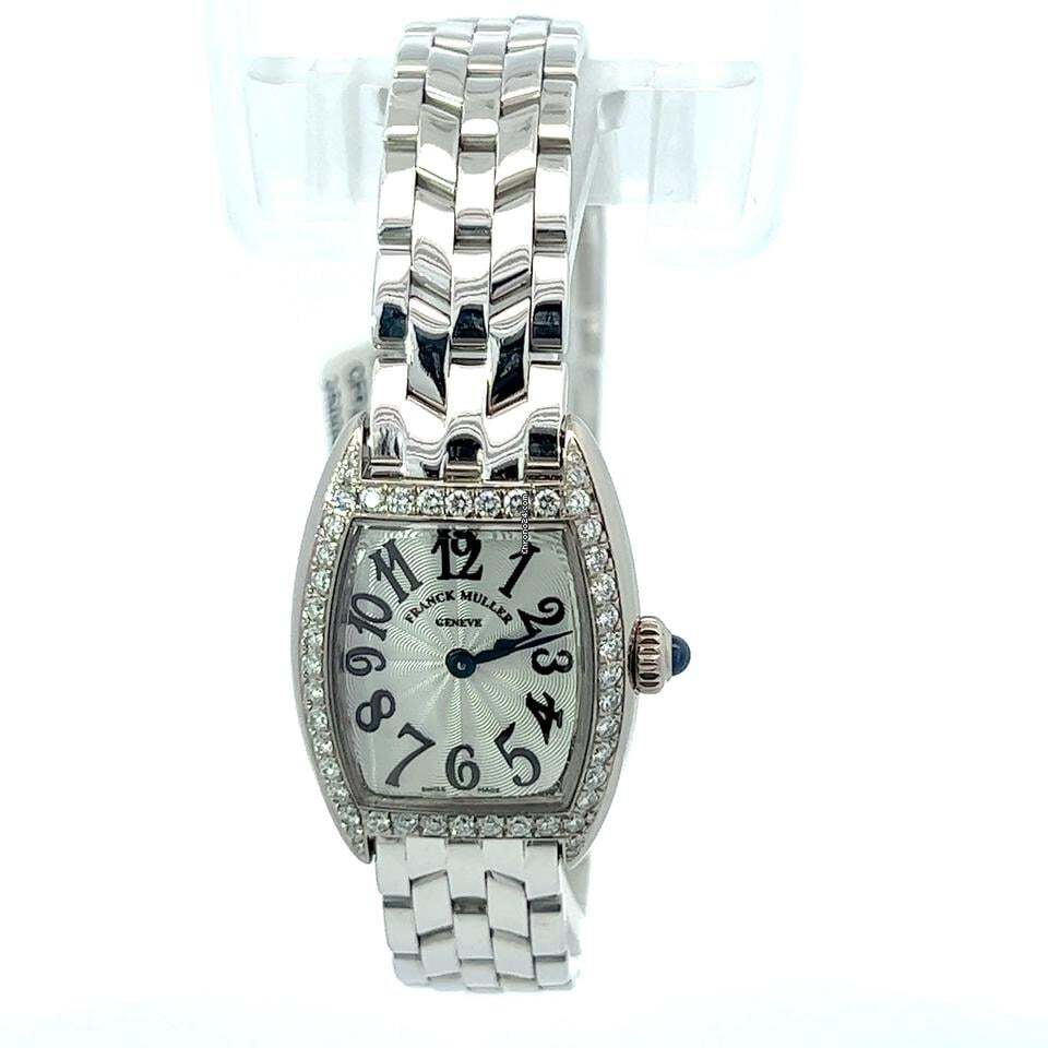 Franck Muller Quartz Women's Watch With White Gold Case and Strap Authentic Luxury Timepiece