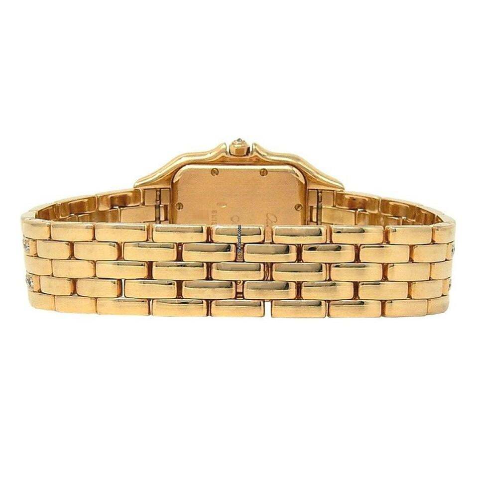 Cartier Panthère Quartz Women's Watch With Yellow Gold Case and Strap Authentic Luxury Timepiece