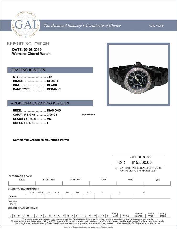 Chanel J12 Quartz Women's Watch With Ceramic Case and Strap Authentic Luxury Timepiece