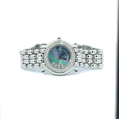 Chopard Happy Sport Quartz Women's Watch With Steel Case and Strap Authentic Luxury Timepiece