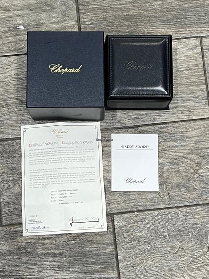 Chopard Happy Sport Quartz Women's Watch With Steel Case and Strap Authentic Luxury Timepiece