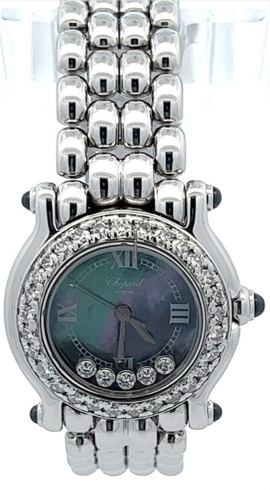 Chopard Happy Sport Quartz Women's Watch With Steel Case and Strap Authentic Luxury Timepiece