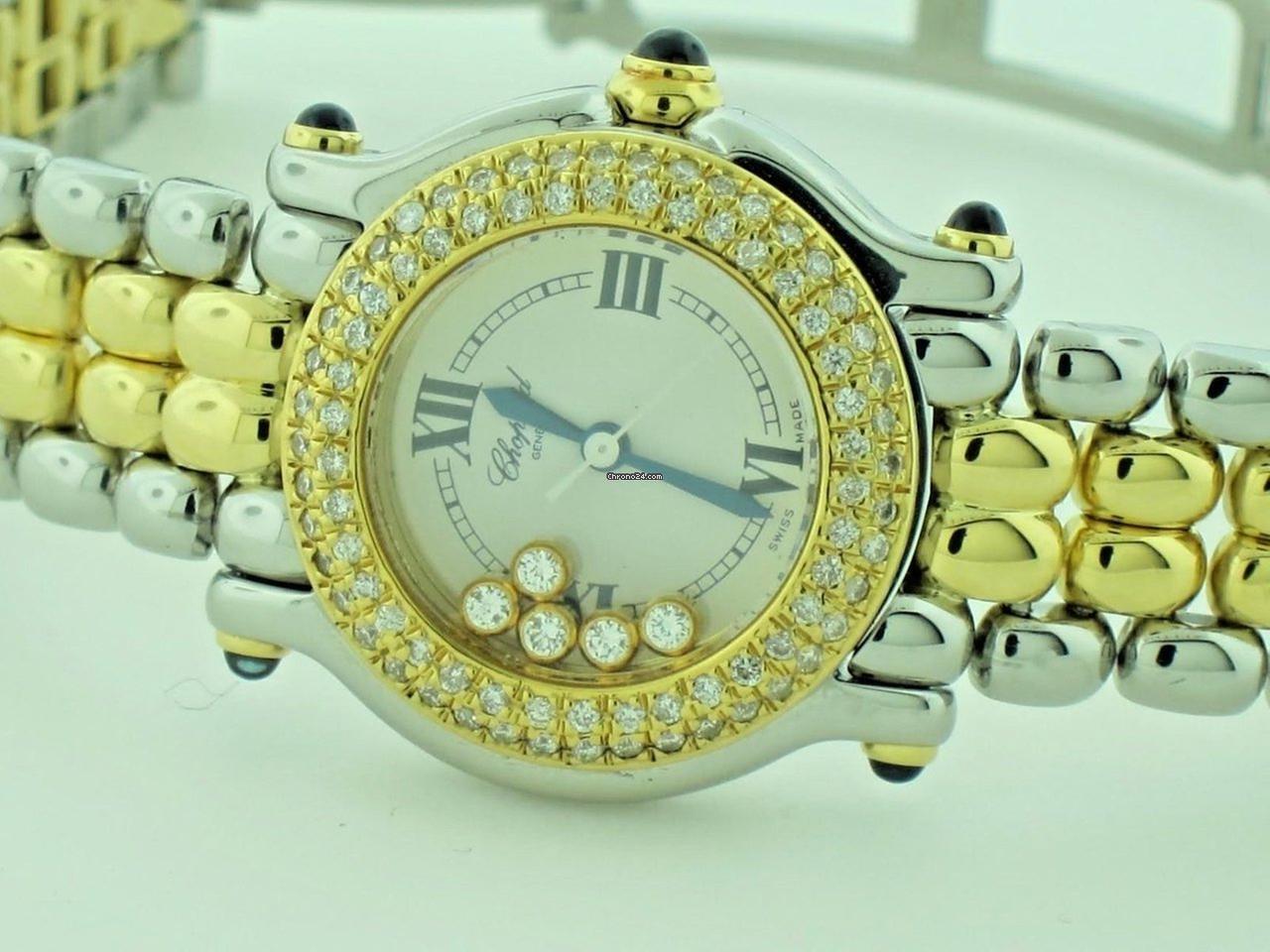 Chopard Happy Sport Quartz Women's Watch Gold/Steel Case With Gold/Steel Strap Authentic Luxury Timepiece