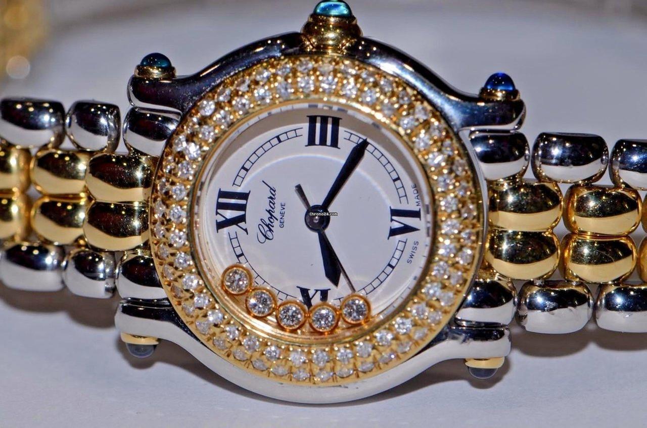 Chopard Happy Sport Quartz Women's Watch Gold/Steel Case With Gold/Steel Strap Authentic Luxury Timepiece