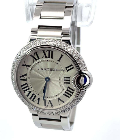 Cartier Ballon Bleu Quartz Men's Watch With Steel Case and Strap Authentic Luxury Timepiece