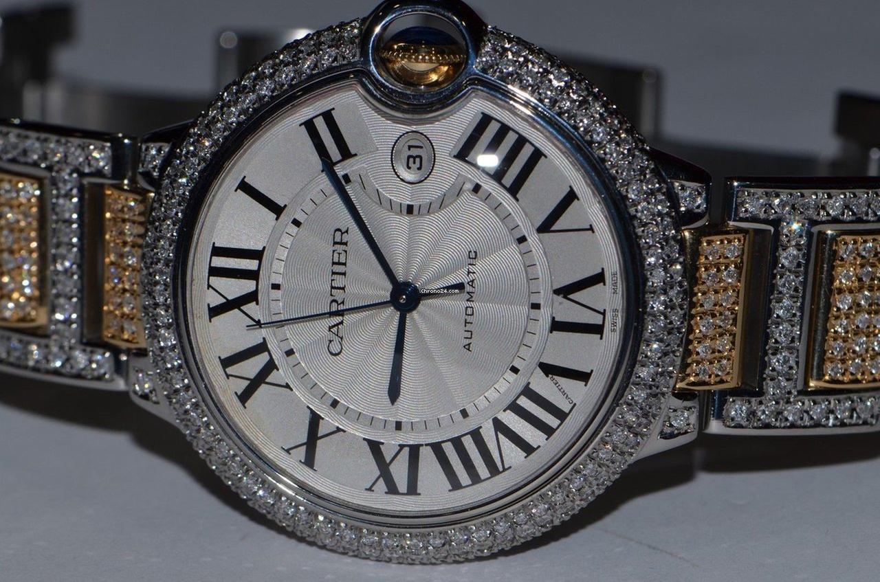 Cartier Ballon Bleu 42mm Automatic Women's Watch Gold/Steel Case With Gold/Steel Strap Authentic Luxury Timepiece