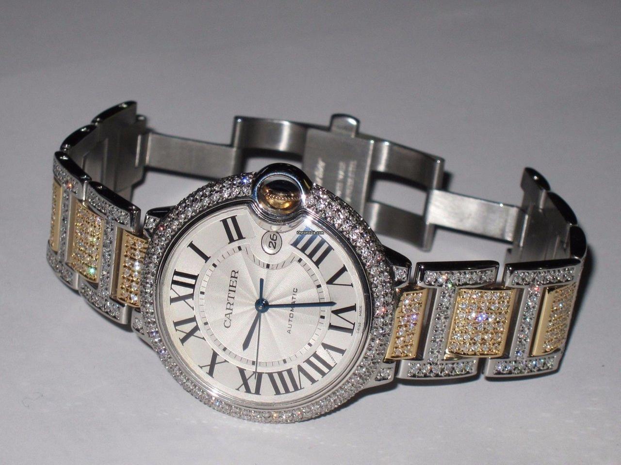 Cartier Ballon Bleu 42mm Automatic Women's Watch Gold/Steel Case With Gold/Steel Strap Authentic Luxury Timepiece