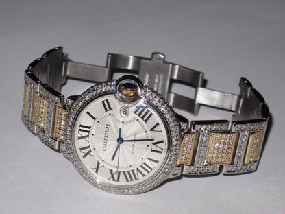 Cartier Ballon Bleu 42mm Automatic Women's Watch Gold/Steel Case With Gold/Steel Strap Authentic Luxury Timepiece