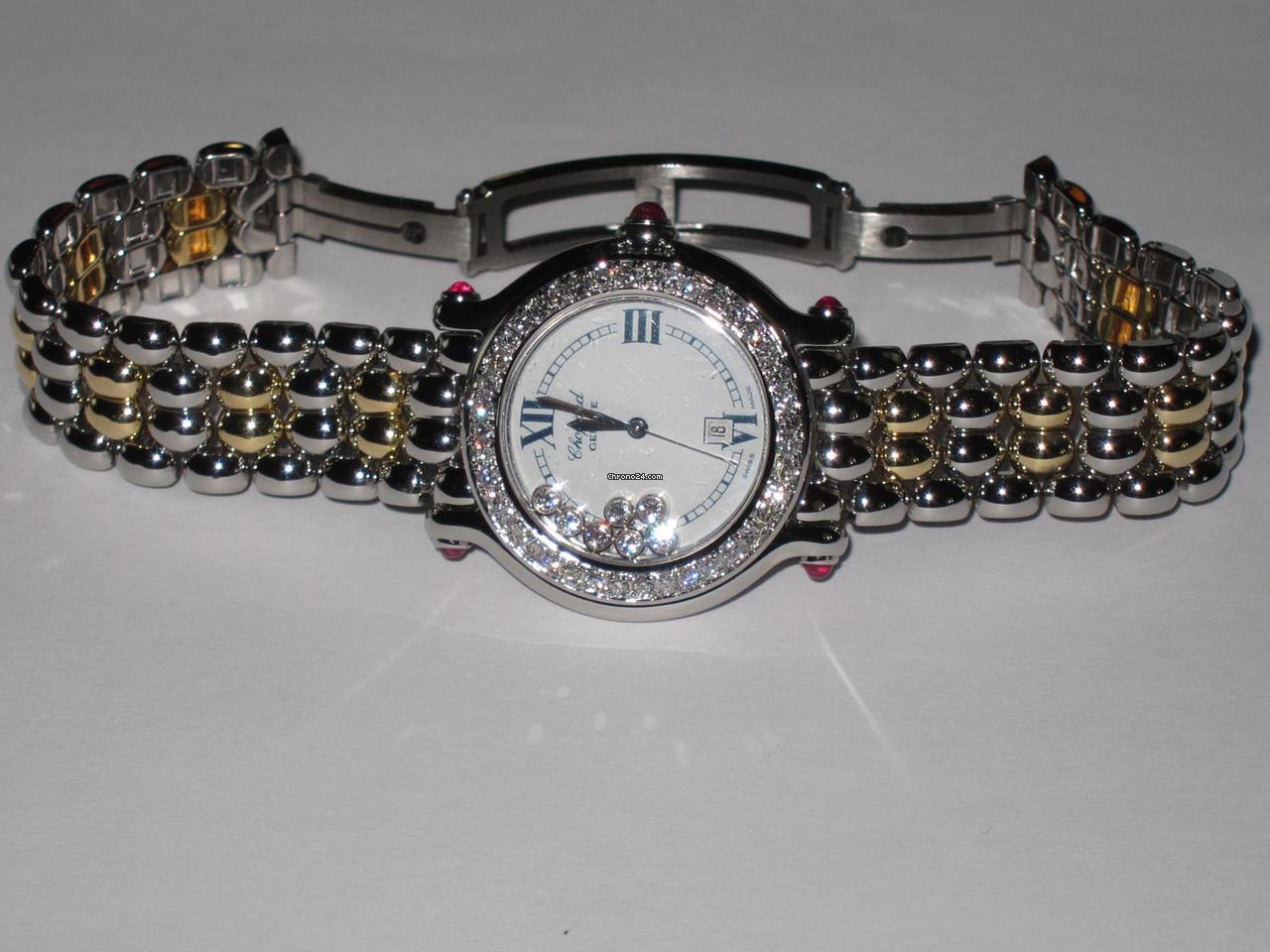 Chopard Happy Sport Quartz Women's Watch Gold/Steel Case With Gold/Steel Strap Authentic Luxury Timepiece