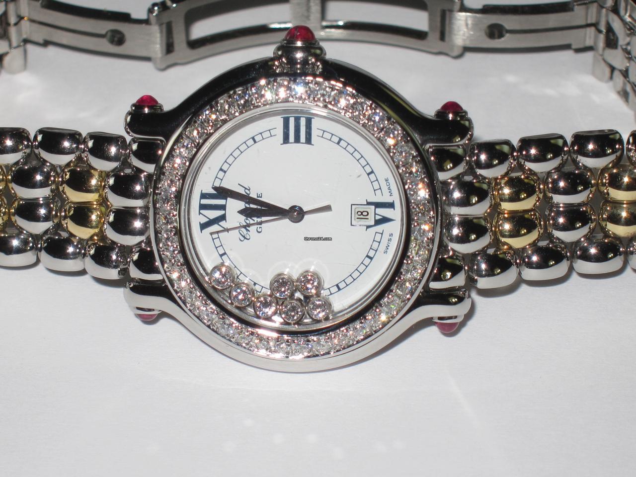 Chopard Happy Sport Quartz Women's Watch Gold/Steel Case With Gold/Steel Strap Authentic Luxury Timepiece