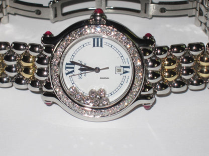 Chopard Happy Sport Quartz Women's Watch Gold/Steel Case With Gold/Steel Strap Authentic Luxury Timepiece