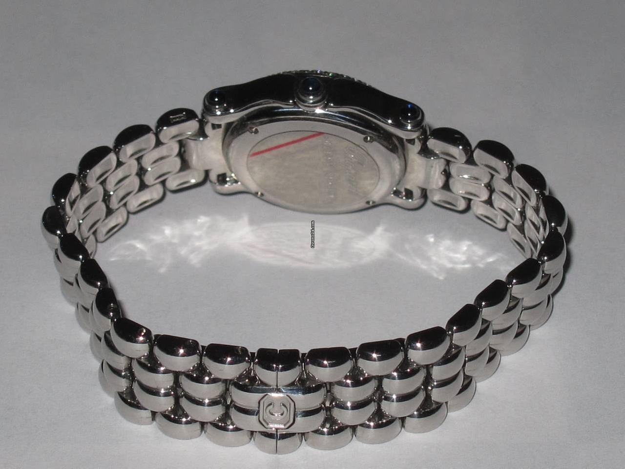 Chopard Happy Sport Quartz Women's Watch With Steel Case and Strap Authentic Luxury Timepiece