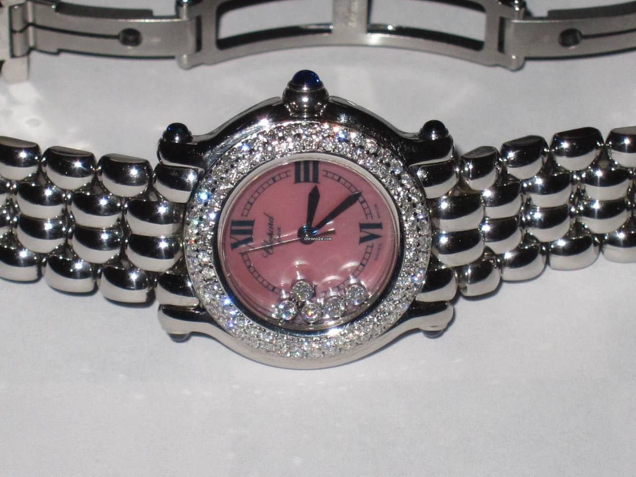 Chopard Happy Sport Quartz Women's Watch With Steel Case and Strap Authentic Luxury Timepiece