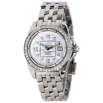 Breitling Cockpit Lady Quartz Women's Watch With Steel Case and Strap Authentic Luxury Timepiece