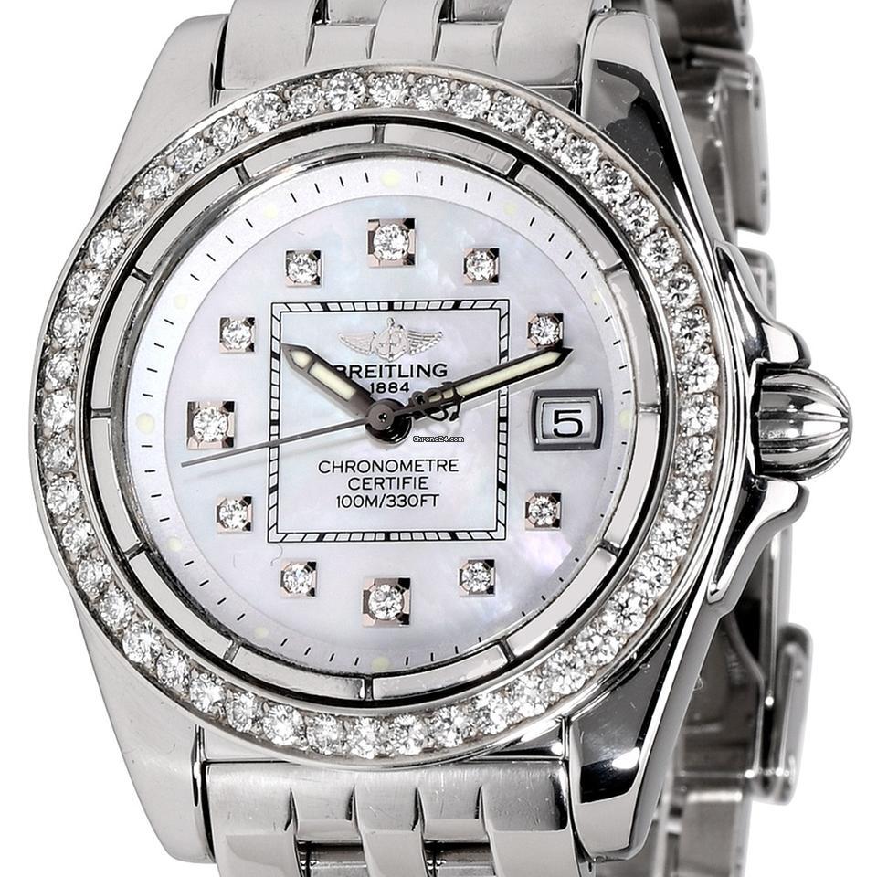 Breitling Cockpit Lady Quartz Women's Watch With Steel Case and Strap Authentic Luxury Timepiece